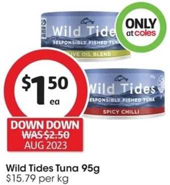 Coles Wild Tides Tuna 95g offer