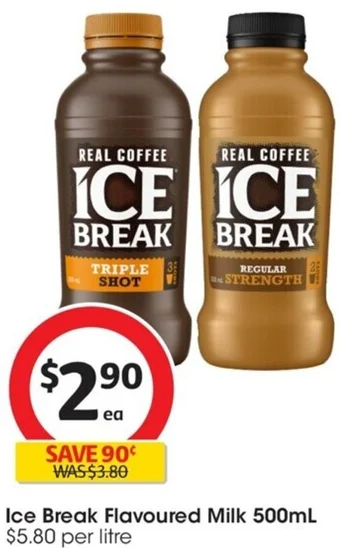 Coles Ice Break Flavoured Milk 500mL offer