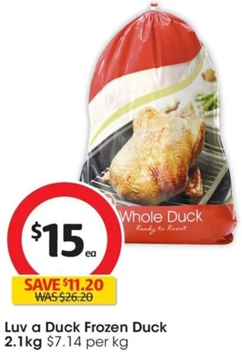 Coles Luv a Duck Frozen Duck 2.1kg offer