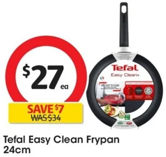 Coles Tefal Easy Clean Frypan 24cm offer