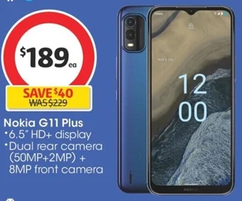 Coles Nokia G11 Plus offer
