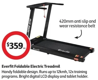 Coles Everfit Foldable Electric Treadmil offer