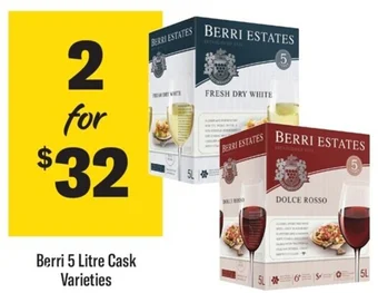 Coles Berri 5 Litre Cask Varieties offer