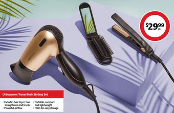 Coles Urbanworx Travel Hair Styling Set offer