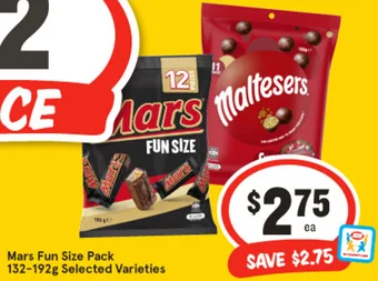 IGA Mars Fun Size Pack 132-192g offer