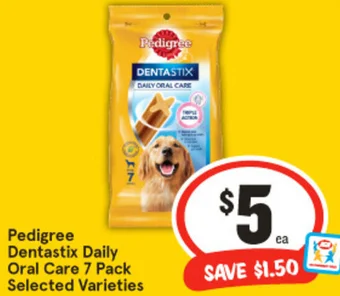 IGA Pedigree Dentastix Daily Oral Care 7 Pack offer