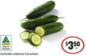 IGA Australian Lebanese Cucumbers offer