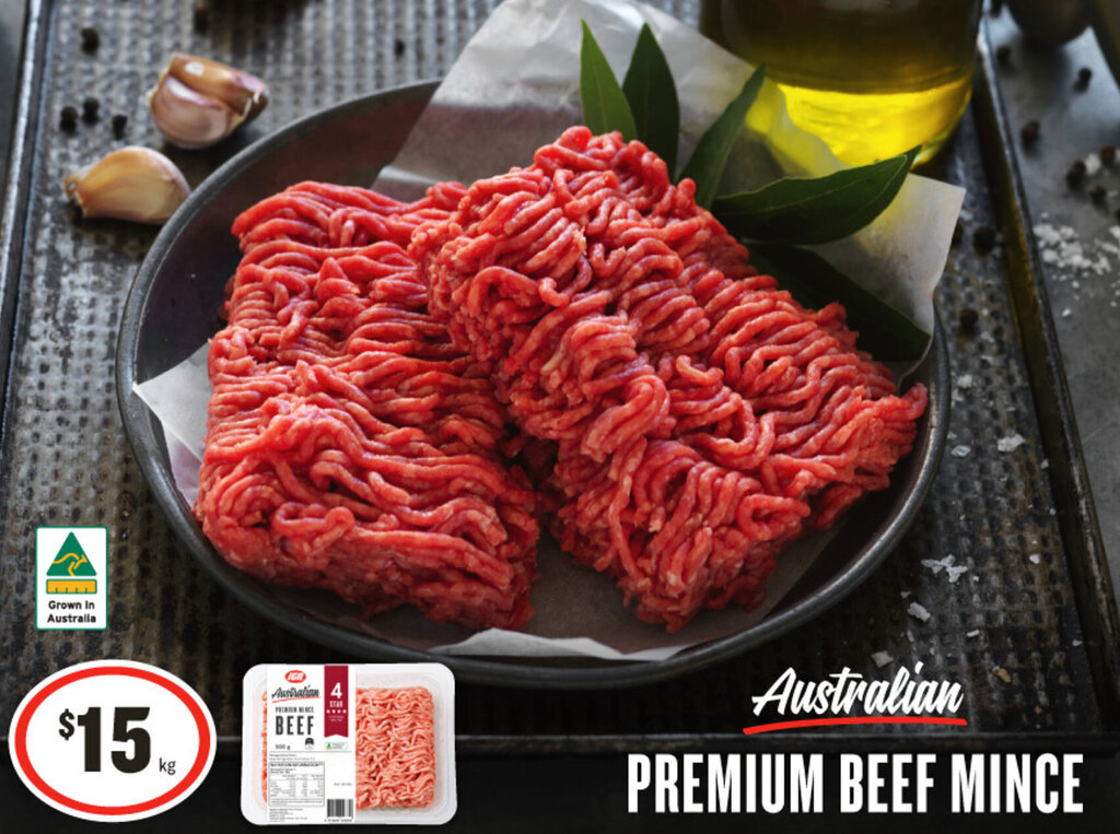 Australian PREMIUM BEEF MINCE offer at IGA