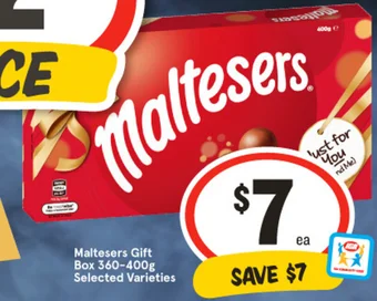 IGA Maltesers Gift Box 360-400g offer