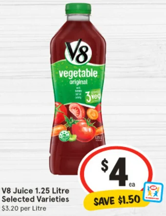 IGA V8 Juice 1.25 Litre offer