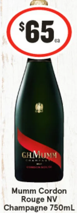 IGA Mumm Cordon Rouge NV Champagne 750mL offer