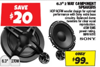 6.3 2 WAY COMPONENT SPEAKERS