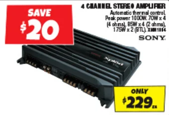 Autobarn 4 CHANNEL STEREO AMPLIFIER offer