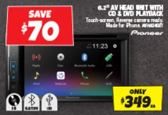 Autobarn 6.2 AV HEAD UNIT WITH CD & DVD PLAYBACK offer