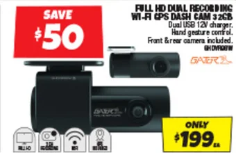 Autobarn FULL HD DUAL RECORDING WI-FI GPS DASH CAM 32GB offer