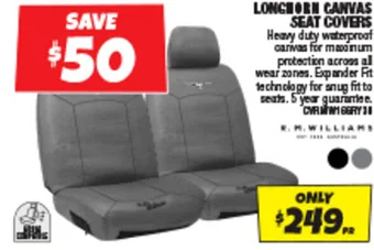 Autobarn LONGHORN CANVAS SEAT COVERS offer