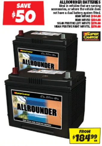 Autobarn ALLROUNDER BATTERIES offer