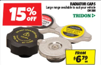 Autobarn RADIATOR CAPS offer