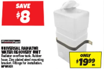 Autobarn UNIVERSAL RADIATOR WATER RECOVERY UNIT offer
