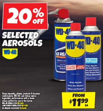 Autobarn SELECTED AEROSOLS offer