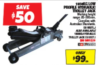 Autobarn 185 KG LOW PROFLE HYDRAULIC TROLLEY JACK offer