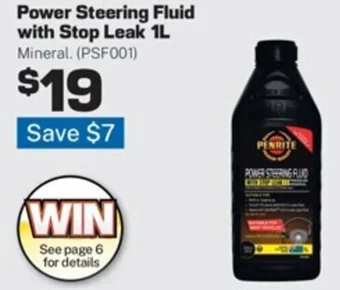 Repco Power Steering Fluid with Stop Leak 1L offer