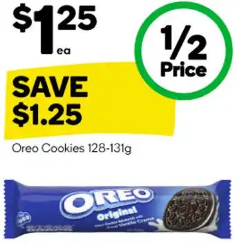 Woolworths Oreo Cookies 128-131g offer