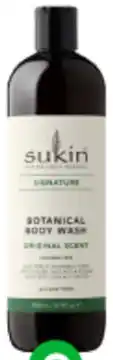 Woolworths Sukin Body Wash 500ml offer