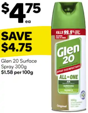 Woolworths Glen 20 Surface Spray 300g offer