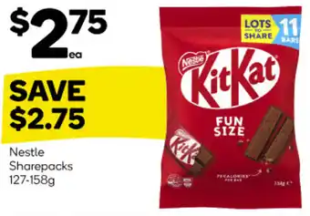 Woolworths Nestle Sharepacks 127-158g offer