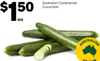 Woolworths Australian Continental Cucumber offer