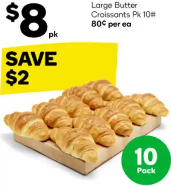 Woolworths Large Butter Croissants Pk 10 offer