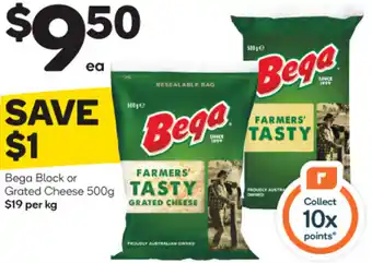 Woolworths Bega Block or Grated Cheese 500g offer