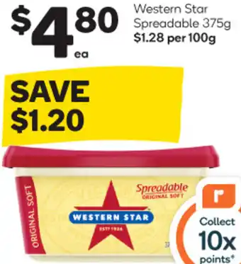 Woolworths Western Star Spreadable 375g offer