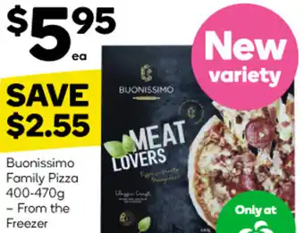 Woolworths Buonissimo Family Pizza 400-470g offer
