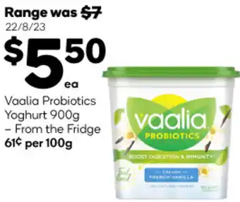 Woolworths Vaalia Probiotics Yoghurt 900g offer