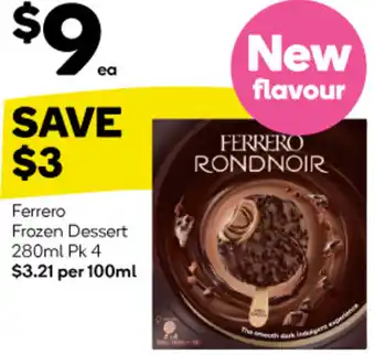 Ferrero Frozen Dessert 280ml Pk 4