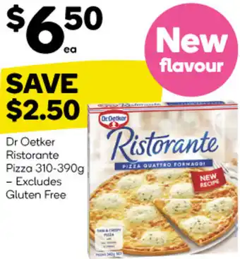 Woolworths Dr Oetker Ristorante Pizza 310-390g offer