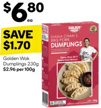 Woolworths Golden Wok Dumplings 230g offer