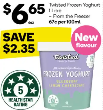 Woolworths Twisted Frozen Yoghurt 1 litre offer