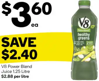 Woolworths V8 Power Blend Juice 1.25 Litre offer