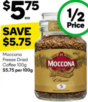 Woolworths Moccona Freeze Dried Coffee 100g offer