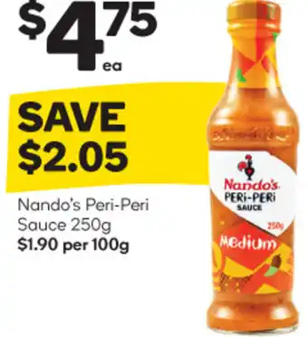 Woolworths Nando's Peri-Peri Sauce 250g offer