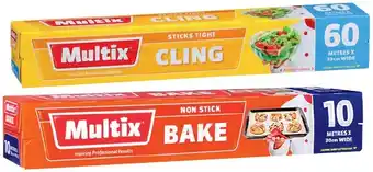 IGA Multix baking paper 30cm×10m or cling wrap 33cm×60m offer