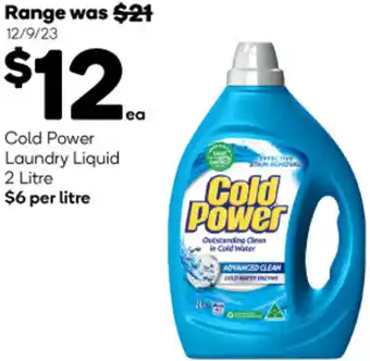 Cold Power Laundry Liquid 2 Litre