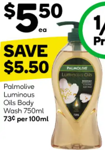 Woolworths Palmolive Luminous Oils Body Wash 750ml offer
