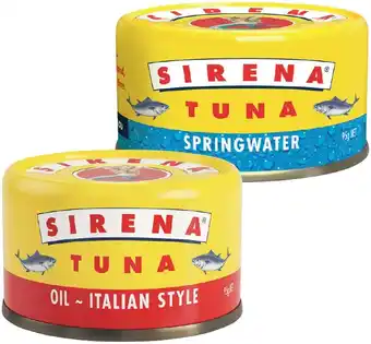 IGA Sirena tuna 95g selected varieties offer