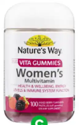 Woolworths Nature's Way Vita Gummies Women's Multivitamin Pk 100 offer