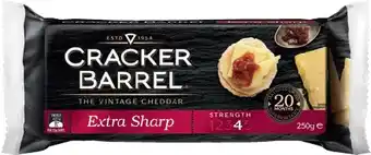 IGA Cracker barrel extra sharp vintage cheddar cheese 250g offer