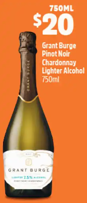 Woolworths Grant Burge Pinot Noir Chardonnay Lighter Alcohol 750ml offer